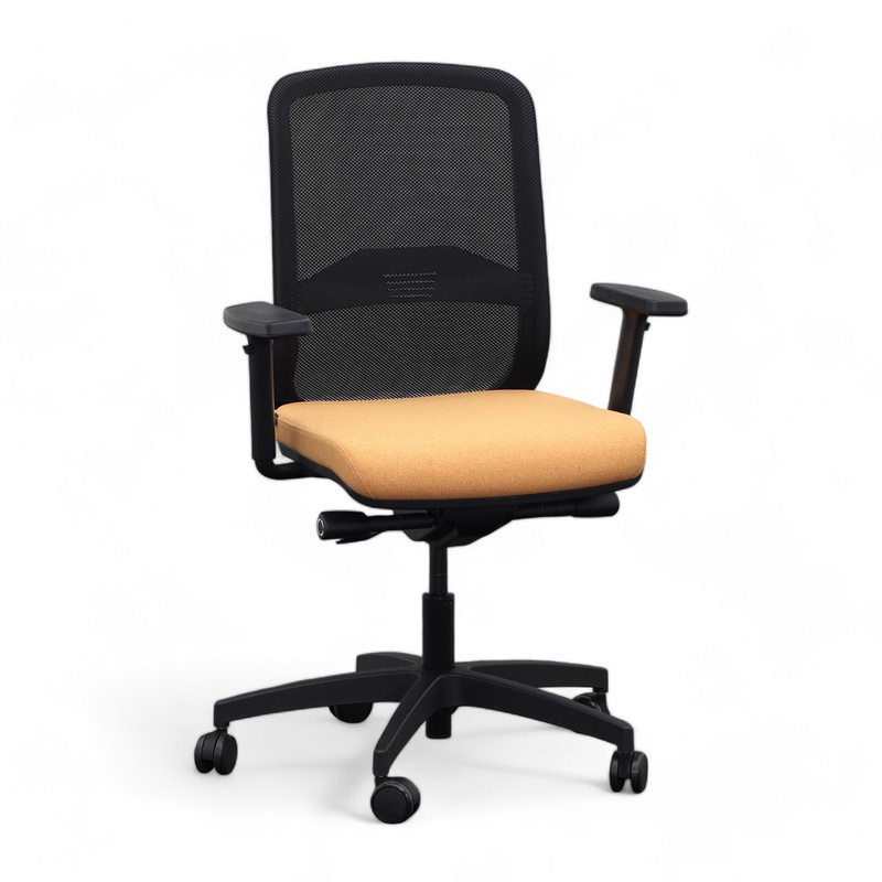 Image of Milani Bali Mesh office chair with 2D armrests, Orange, Good, Ergonomic chair - ideal for flexible working
