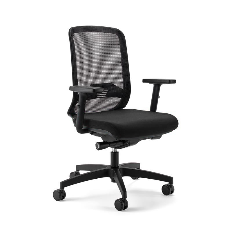 Image of Milani Bali Mesh office chair with 2D armrests, Black, New, Ergonomic chair - ideal for flexible working
