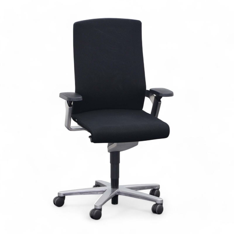 Image of Wilkhahn ON office chair with mesh backrest with 2D armrests, Black, Normal used, Ergonomic chair - ideal for flexible working