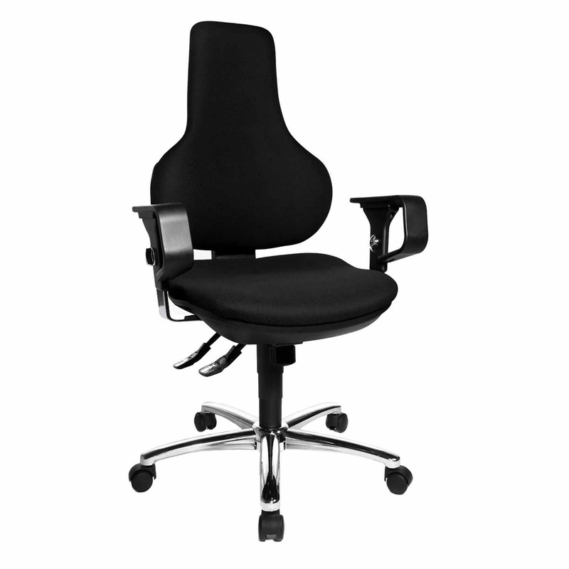 Image of Office swivel chair Topstar Ergo Point SY Deluxe with 2D armrests, Black, New, Ergonomic chair - ideal for flexible working