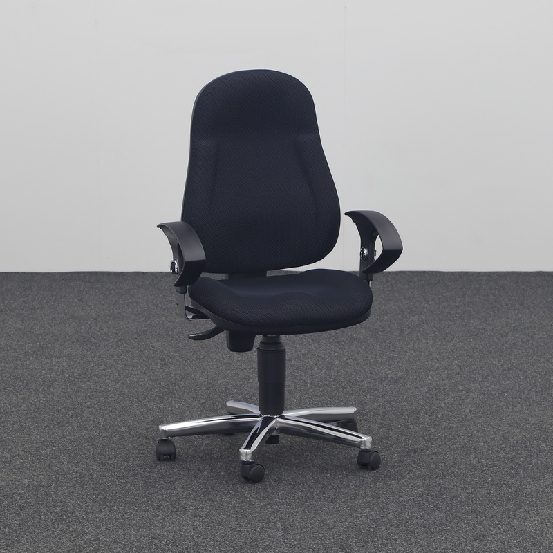 Image of Office swivel chair Topstar Wellpoint 10 Deluxe with 2D armrests, Black, Good, Ergonomic chair - ideal for flexible working