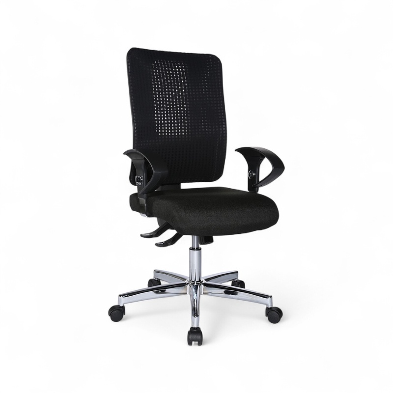 Image of Office swivel chair Topstar Open XT Deluxe with 1D armrests, Black, New, Ergonomic chair - ideal for flexible working