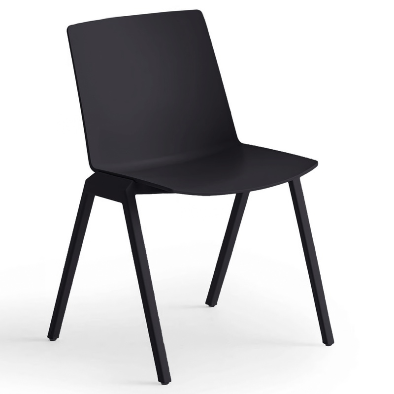 Image of Gaber Jubel IV visitor chair Black without armrests, New - Perfect for office and reception