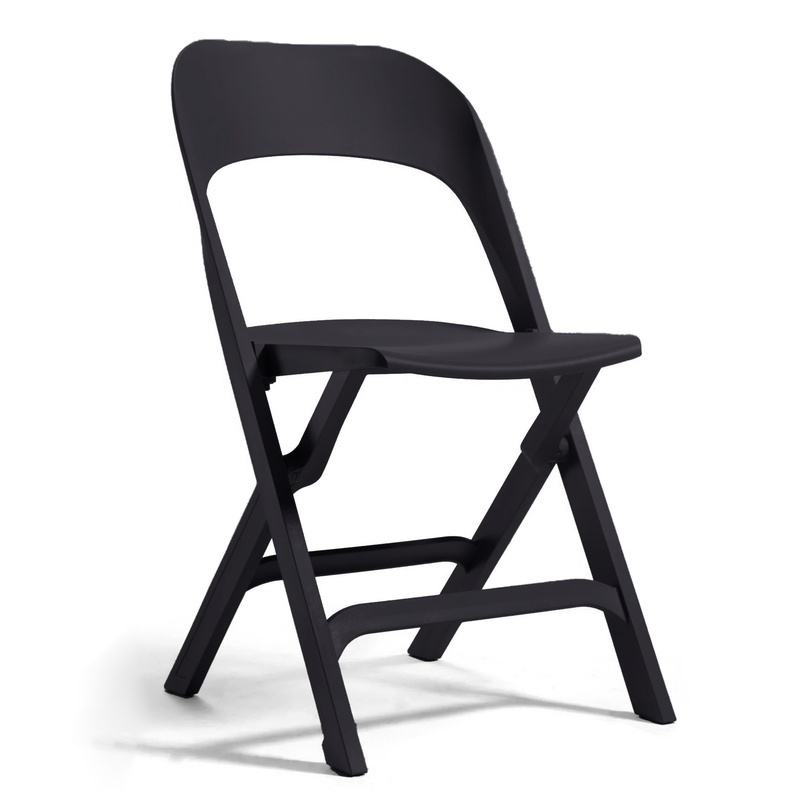 Image of Outdoor chairs Gaber Flap Black without armrests, New - Perfect for comfortable sitting