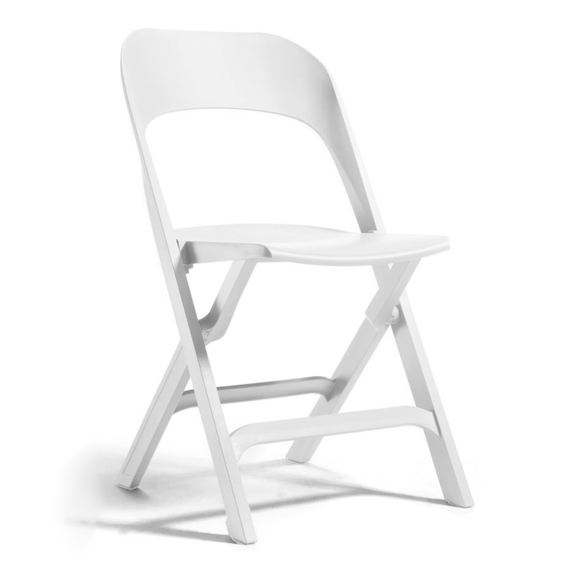 Image of Outdoor chairs Gaber Flap White without armrests, New - Perfect for comfortable sitting