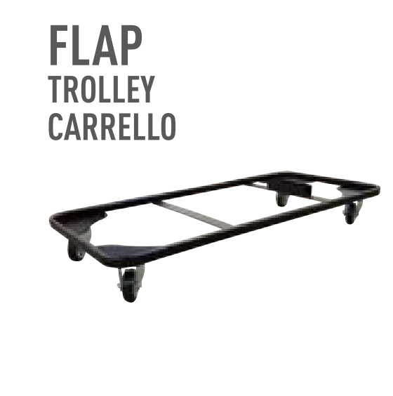 Image of Chair Trolley Gaber Flap Black, New
