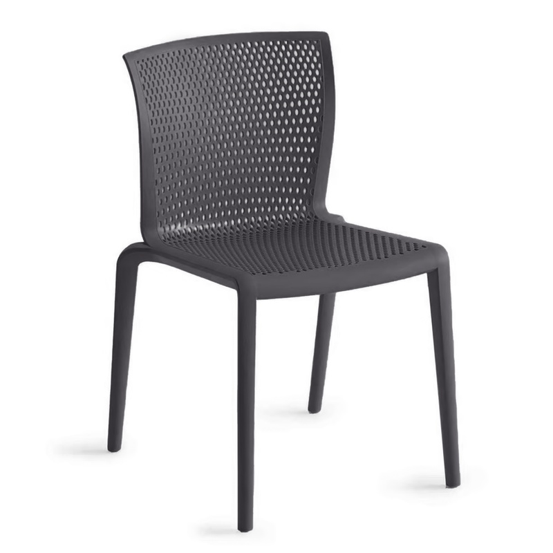 Image of Bistro stacking chairs Gaber Spyker Anthracite without armrests, New - Perfect for comfortable sitting