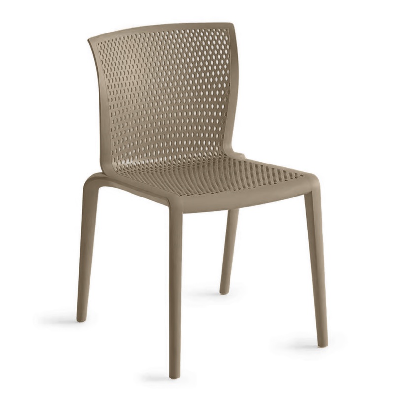 Image of Bistro stacking chairs Gaber Spyker Beige without armrests, New - Perfect for comfortable sitting