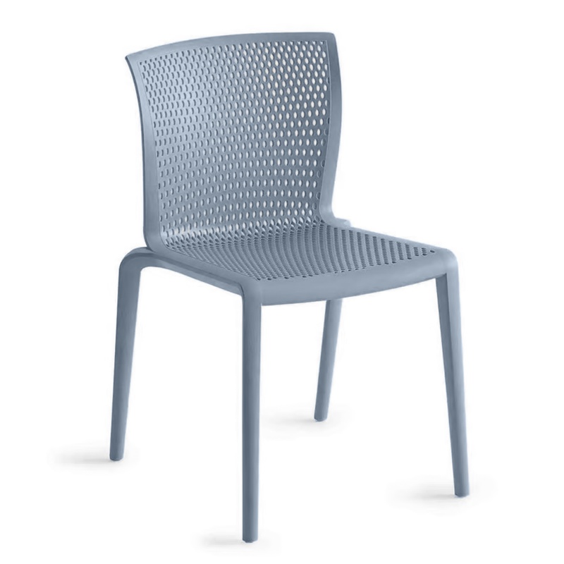 Image of Bistro stacking chairs Gaber Spyker Blue without armrests, New - Perfect for comfortable sitting