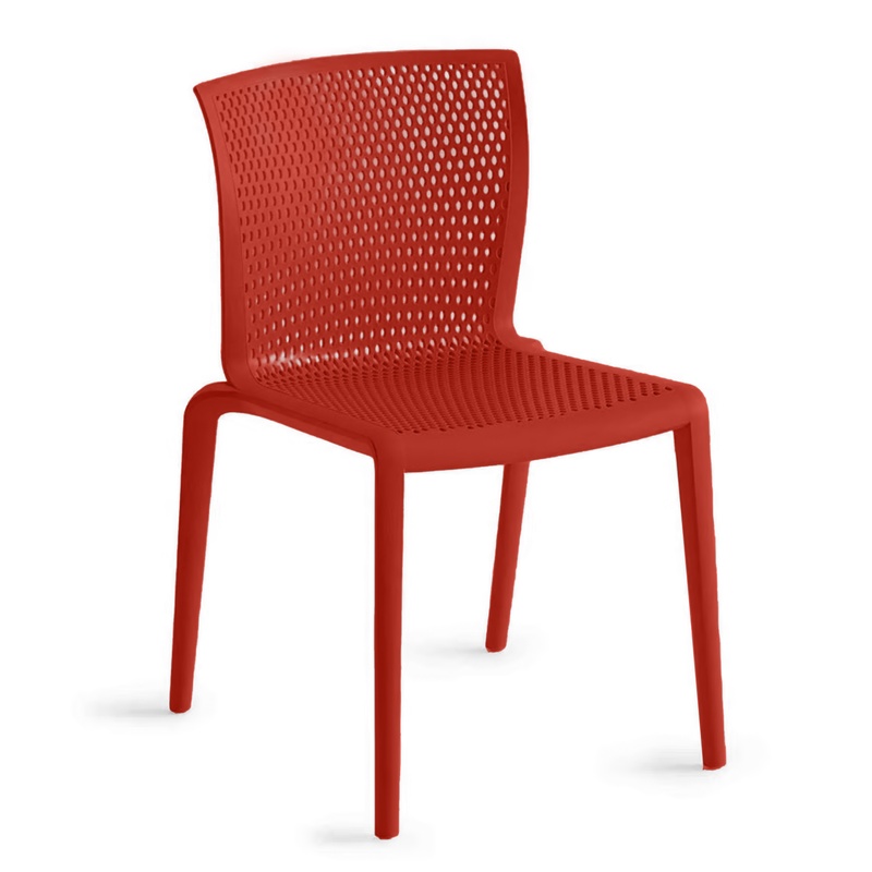 Image of Bistro stacking chairs Gaber Spyker Red without armrests, New - Perfect for comfortable sitting