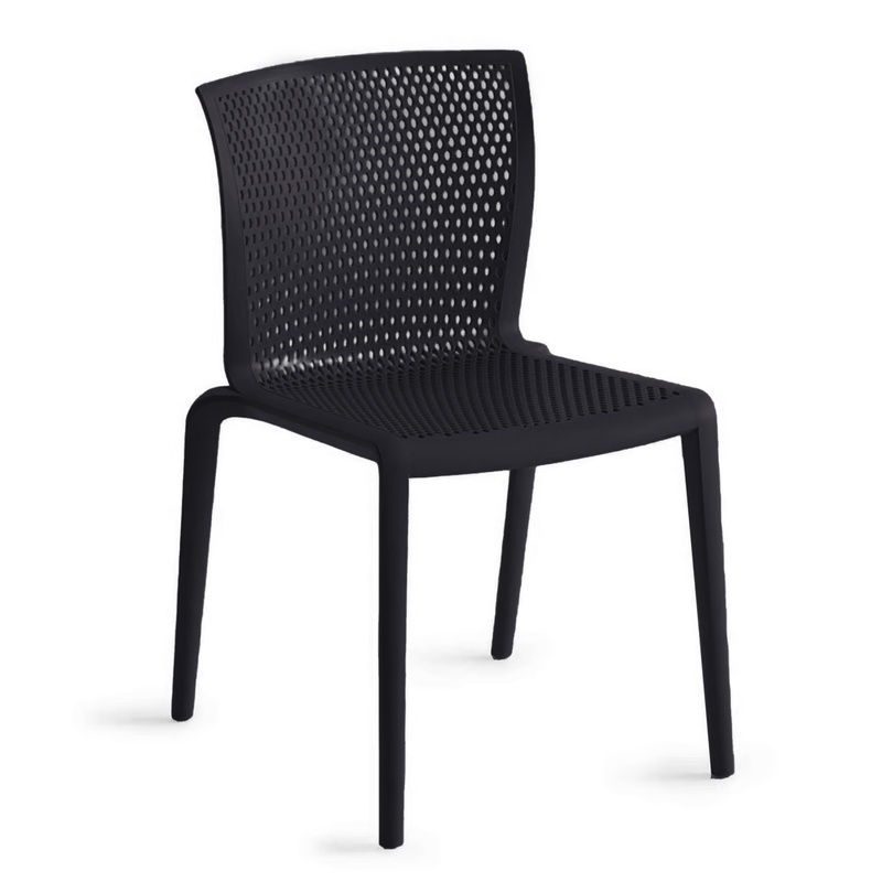 Image of Bistro stacking chairs Gaber Spyker Black without armrests, New - Perfect for comfortable sitting