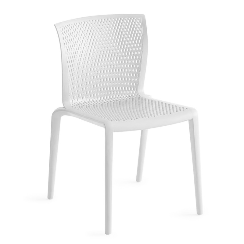 Image of Bistro stacking chairs Gaber Spyker White without armrests, New - Perfect for comfortable sitting