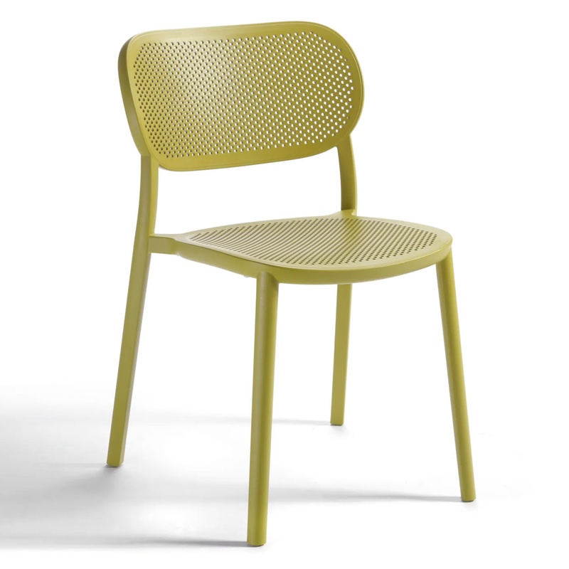 Image of Bistro stacking chairs Gaber Nuta Yellow green without armrests, New - Perfect for comfortable sitting