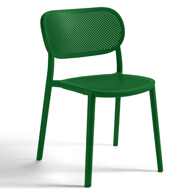 Image of Bistro stacking chairs Gaber Nuta Green without armrests, New - Perfect for comfortable sitting