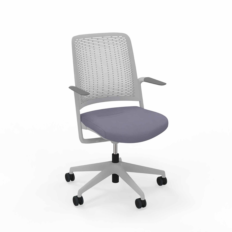 Image of Office swivel chair Nowy Styl WithME Chair with fixed armrests, Gray, New, Ergonomic chair - ideal for flexible working