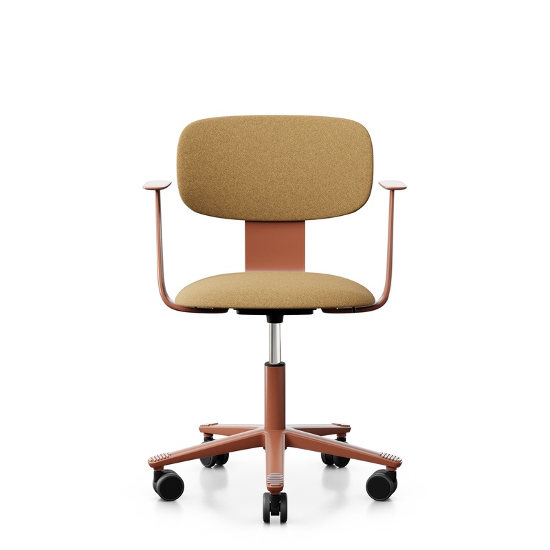 Image of HAG Tion 2160 office swivel chair with fixed armrests, Yellow, New, Ergonomic chair - ideal for flexible working