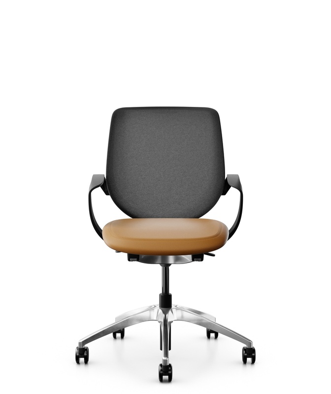 Image of Office swivel chairs Giroflex 313 with fixed armrests, Brown, New, Ergonomic chair - ideal for flexible working