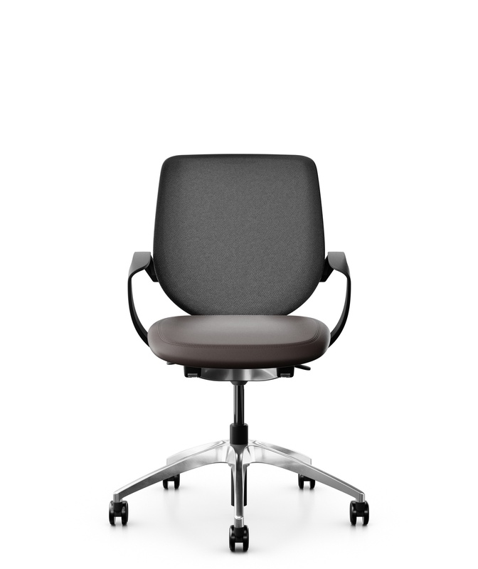 Image of Office swivel chairs Giroflex 313 with fixed armrests, Dark brown, New, Ergonomic chair - ideal for flexible working