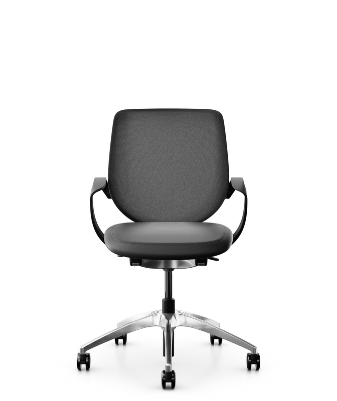 Image of Office swivel chairs Giroflex 313 with fixed armrests, Black, New, Ergonomic chair - ideal for flexible working