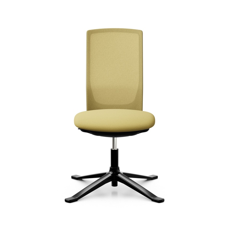Image of Conference chair HAG Futu Mesh Communication 1102-S without armrests, Yellow, New - Ergonomic & height-adjustable