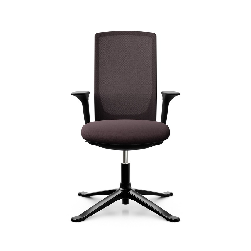 Image of Conference chair HAG Futu Mesh Communication 1102-S with 2D armrests, Purple, New - Ergonomic & height-adjustable