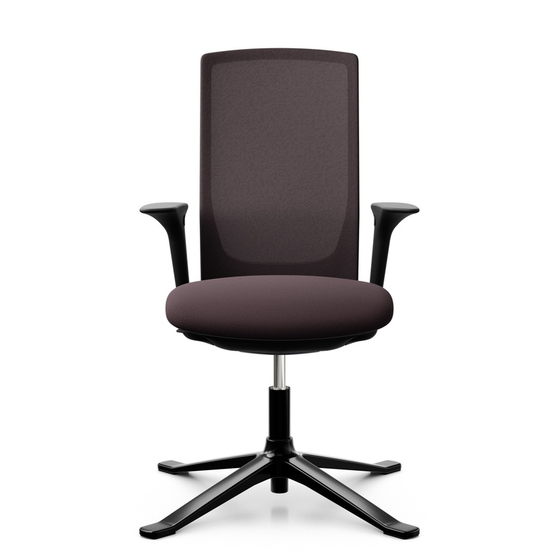 Image of Conference chair HAG Futu Mesh Communication 1102-S with 2D armrests, Purple, Good - Ergonomic & height-adjustable