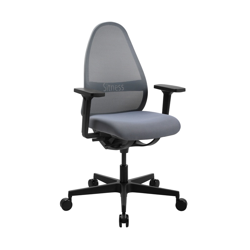 Image of Office swivel chair Topstar Soft Sitness Art with 1D armrests, Gray, New, Ergonomic chair - ideal for flexible working