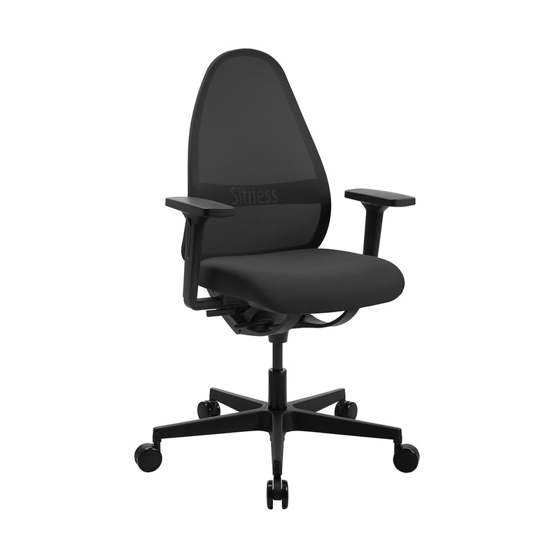 Image of Office swivel chair Topstar Soft Sitness Art with 1D armrests, Black, New, Ergonomic chair - ideal for flexible working