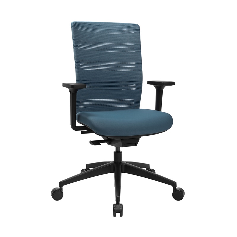 Image of Office swivel chair Topstar Sitness AirWork with 1D armrests, Blue, New, Ergonomic chair - ideal for flexible working