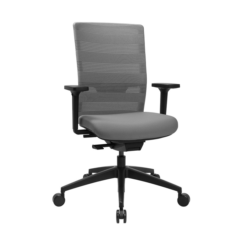 Image of Office swivel chair Topstar Sitness AirWork with 1D armrests, Gray, Good, Ergonomic chair - ideal for flexible working