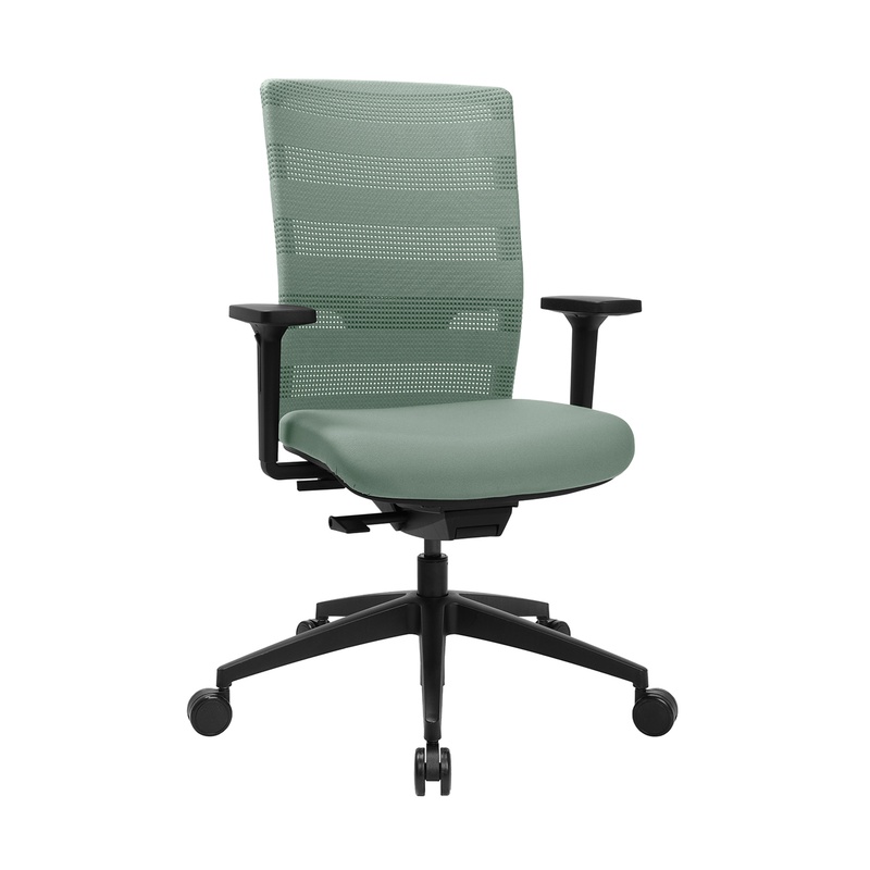 Image of Office swivel chair Topstar Sitness AirWork with 1D armrests, Green, New, Ergonomic chair - ideal for flexible working