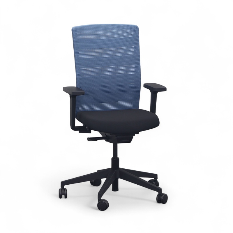 Image of Office swivel chair Topstar AirWork with 2D armrests, Blue, Good, Ergonomic chair - ideal for flexible working