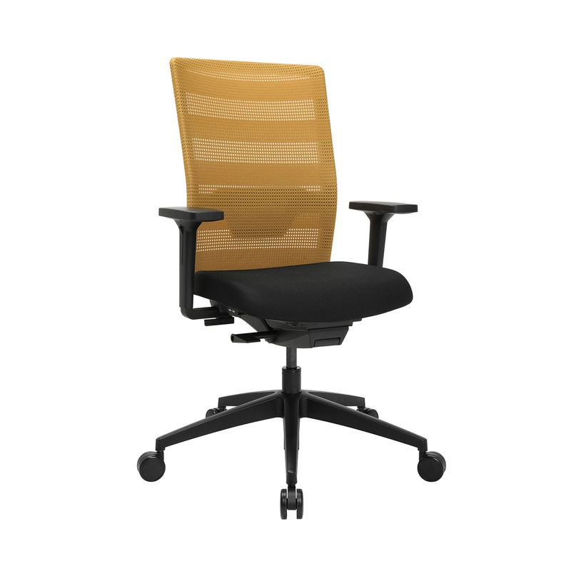 Topstar Bürodrehstuhl , Airwork, , schwarz / ocker
