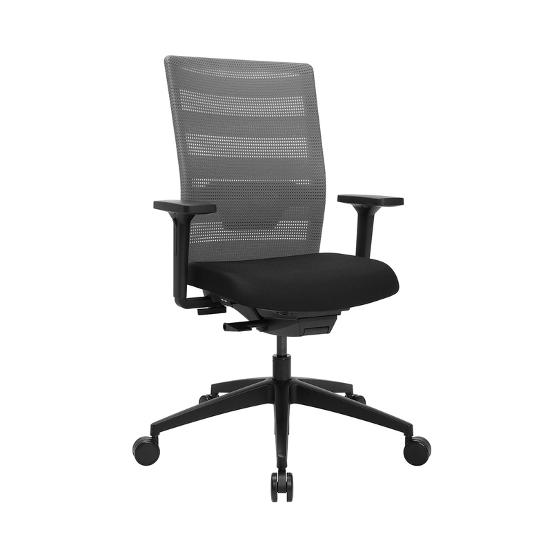 Image of Office swivel chair Topstar AirWork with 2D armrests, Gray, New, Ergonomic chair - ideal for flexible working