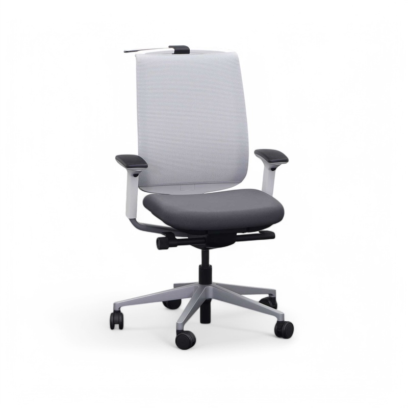Image of Steelcase Reply Air office swivel chair with 3D armrests, Gray, Good, Ergonomic chair - ideal for flexible working