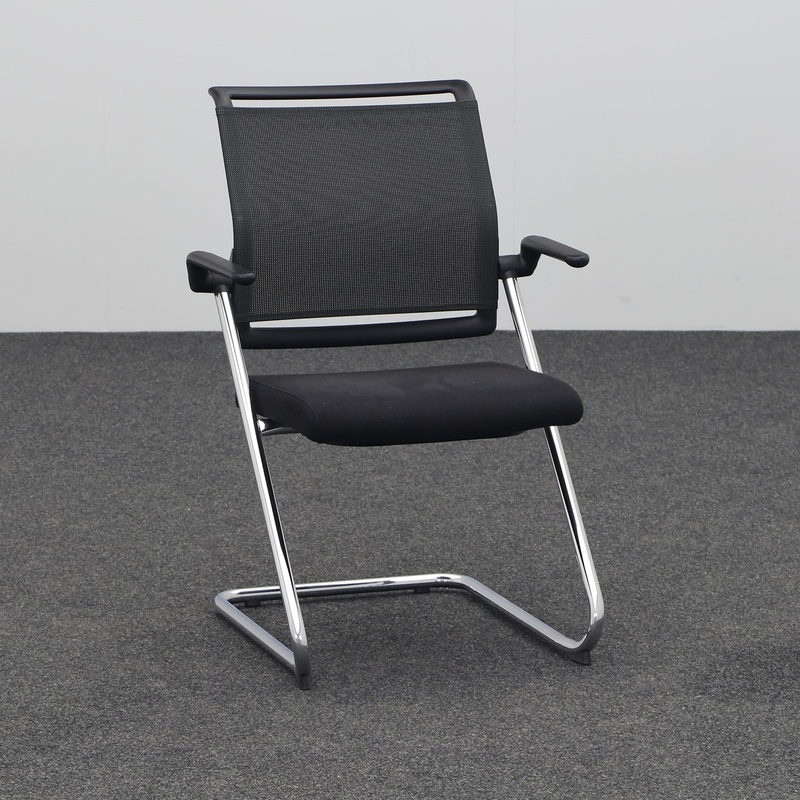 Image of Cantilever König Neurath Black with fixed armrests, Free swinging, Normal used - Perfect for visitors and guests