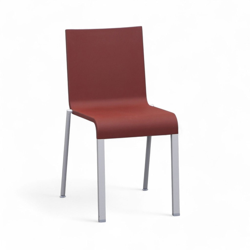 Image of Vitra .03 stackable chair Red without armrests, Normal used - Perfect for comfortable sitting
