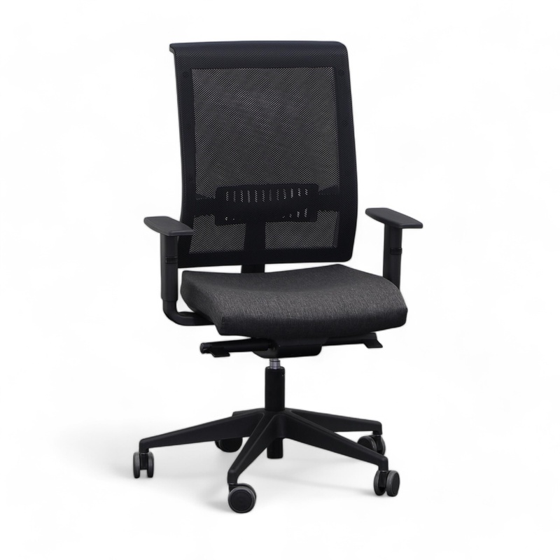 Image of Narbutas EVA.II office swivel chair with 1D armrests, Anthracite, New, Ergonomic chair - ideal for flexible working
