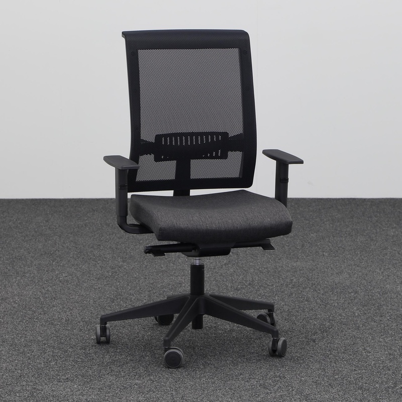 Image of Narbutas EVA.II office swivel chair with 1D armrests, Anthracite, Very good, Ergonomic chair - ideal for flexible working