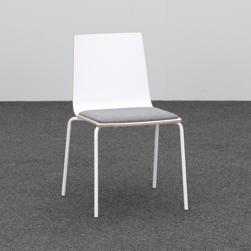 Image of Bistro stacking chairs White, Good - Perfect for comfortable sitting