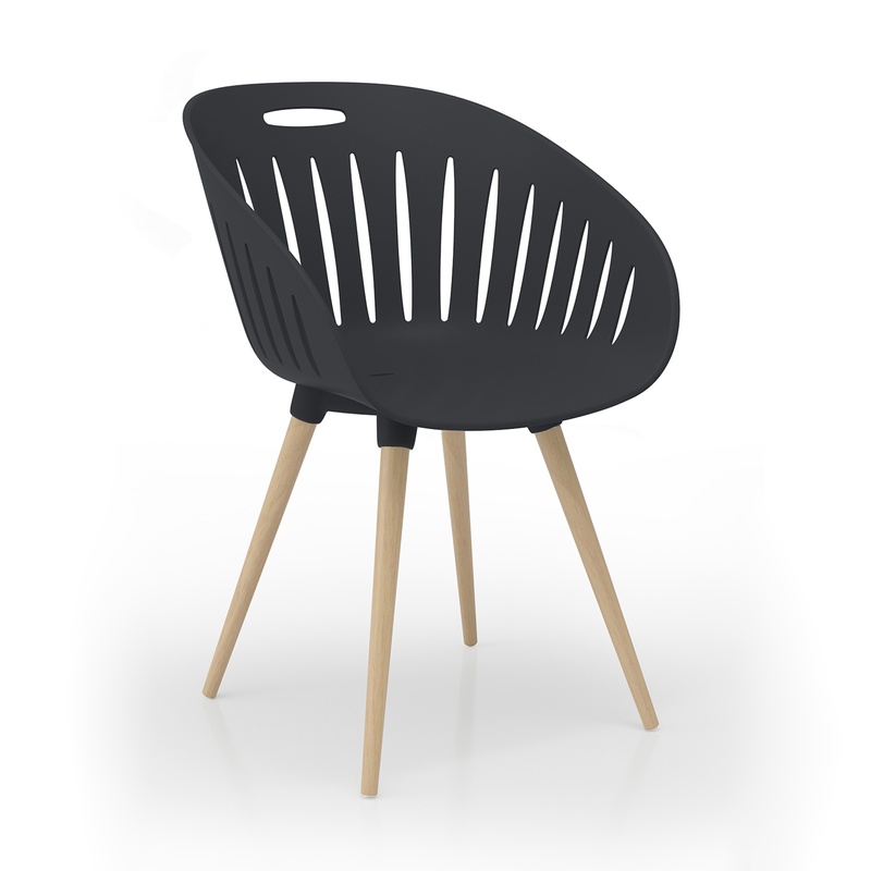 Outdoor chairs Topstar T2023 Anthracite, New - Perfect for office and reception