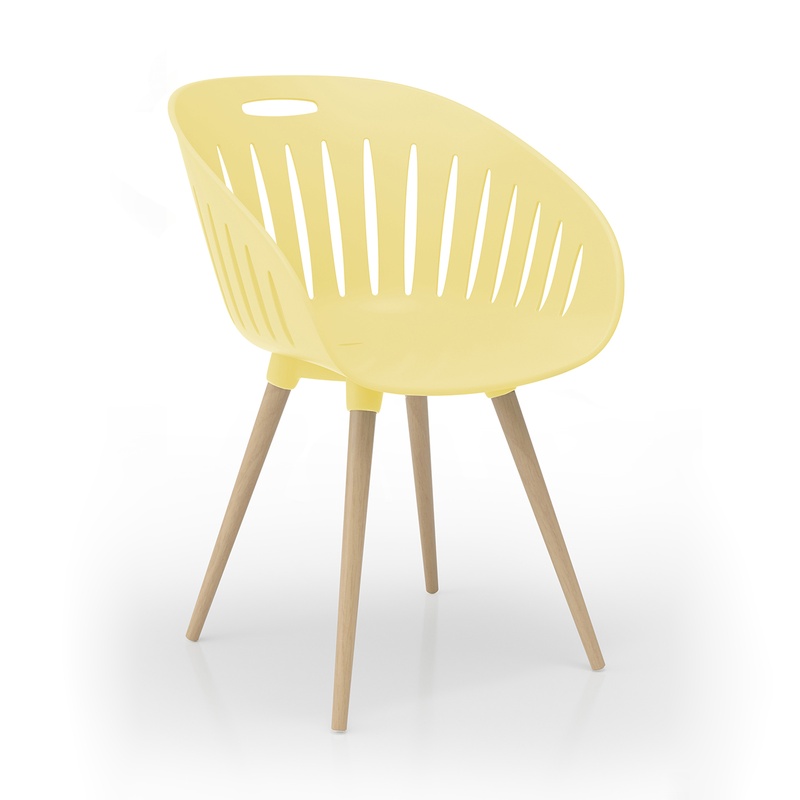 Outdoor chairs Topstar T2023 Yellow, New - Perfect for office and reception