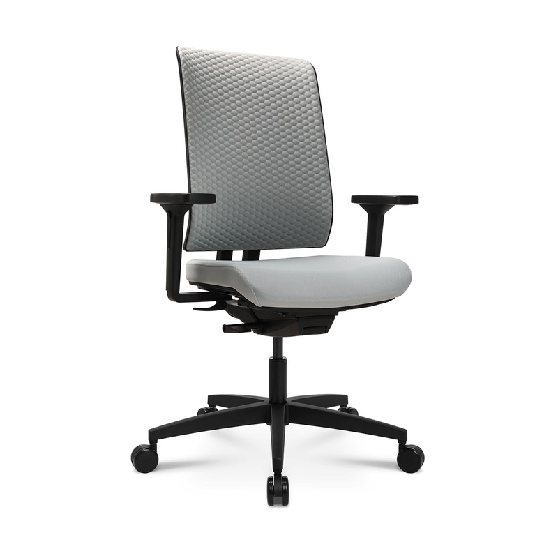 Image of Tradingzone Green office chair with 3D armrests, Gray, New, Ergonomic chair - ideal for flexible working