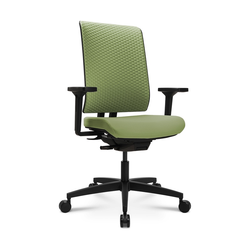 Image of Tradingzone Green office chair with 3D armrests, Green, New, Ergonomic chair - ideal for flexible working