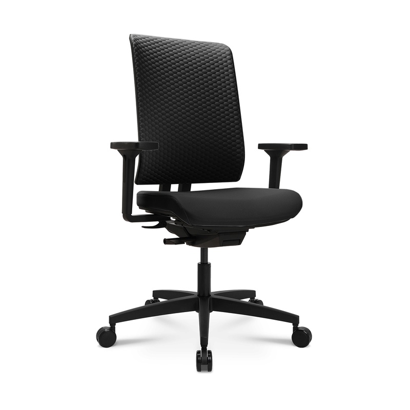 Image of Tradingzone Green office chair with 3D armrests, Black, New, Ergonomic chair - ideal for flexible working