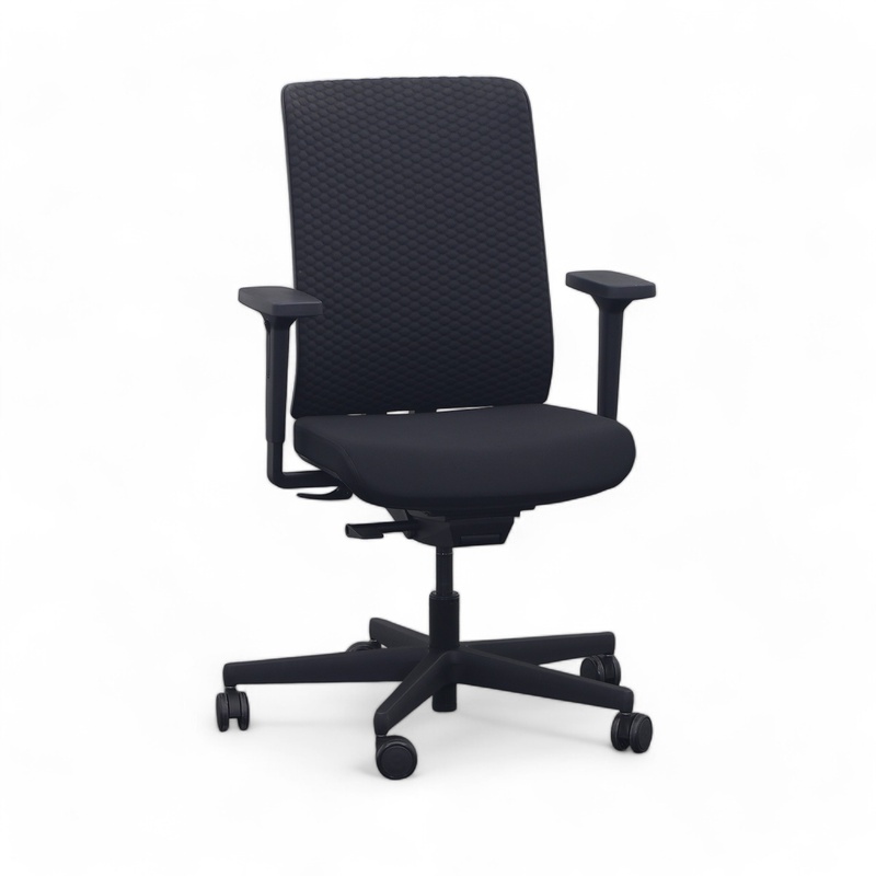 Image of Tradingzone Green office chair with 3D armrests, Black, Good, Ergonomic chair - ideal for flexible working