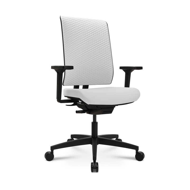 Image of Tradingzone Green office chair with 3D armrests, White, New, Ergonomic chair - ideal for flexible working