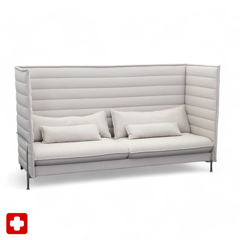 Image of 4-seater Lounge Sofa Vitra Alcove Highback, 235.0 x 85.0 cm, Crème, Good, Elegance & comfort - ideal for relaxing hours