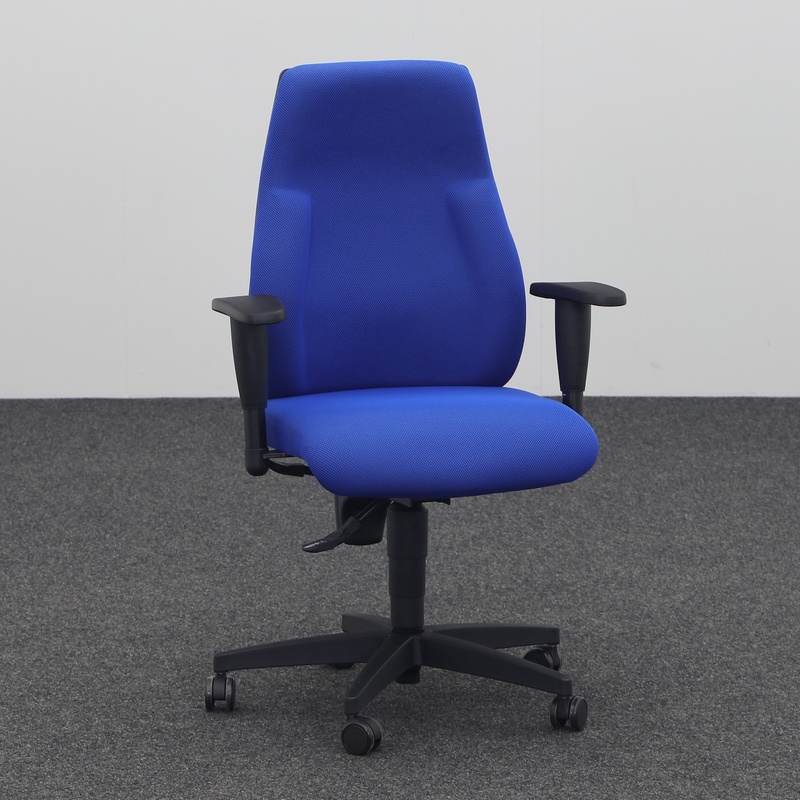 Image of Office swivel chair Topstar P91 with 1D armrests, Blue, Very good, Ergonomic chair - ideal for flexible working