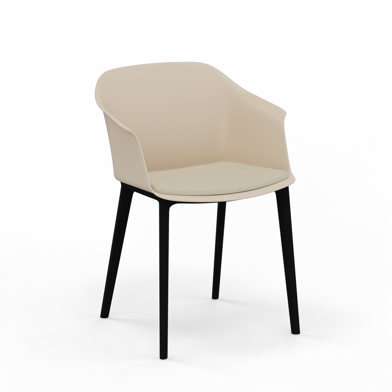Image of Bistro chairs Nowy Styl Inta Frame with seat cushion Beige, New - Perfect for comfortable sitting
